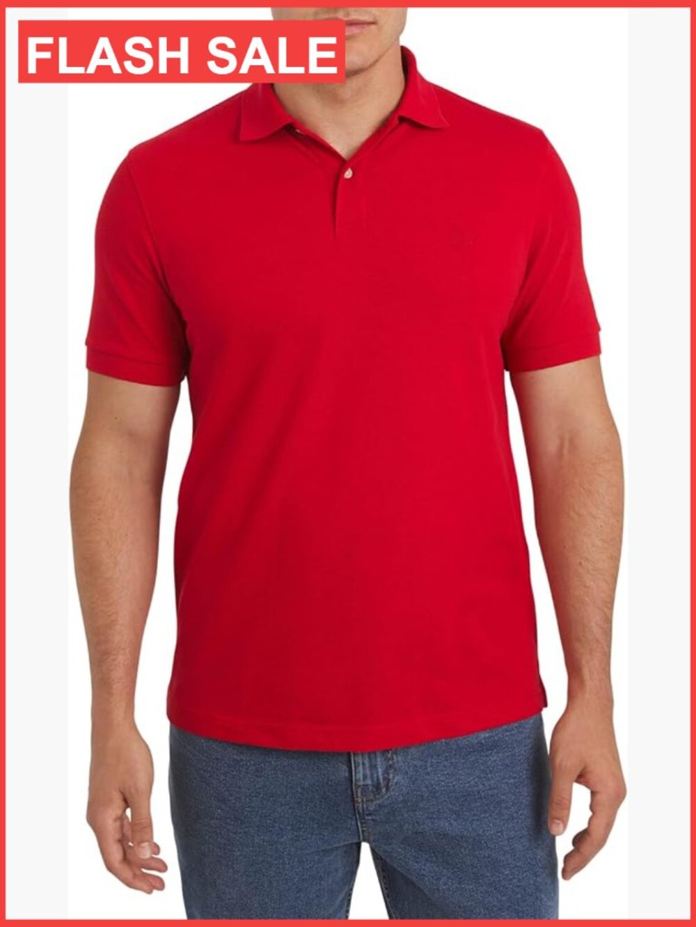 Classic Fit Stretch Pique Polo Shirt Short Sleeve